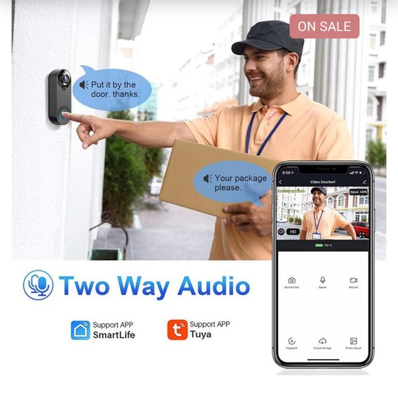 1080P Wireless WiFi Video Doorbell with Camera - Picture 2 of 5